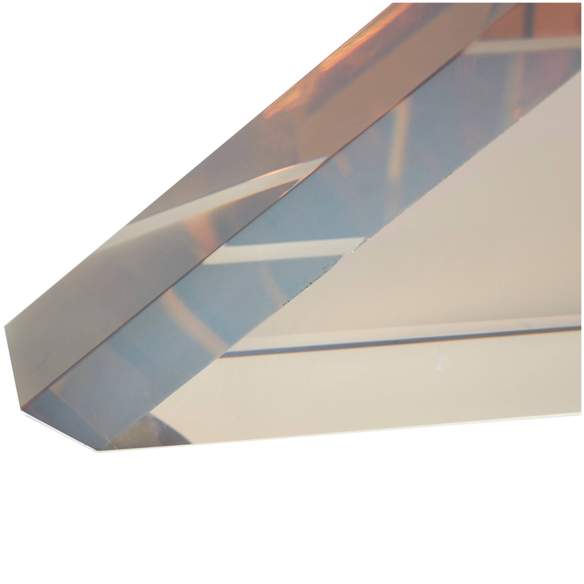 6" Gold Crystal Geometric Pyramid Shaped Bookends Set